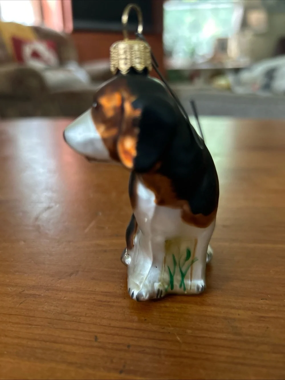 BEAGLE DOG EUROPEAN HAND BLOWN GLASS CHRISTMAS TREE ORNAMENT DECORATION GERMAN